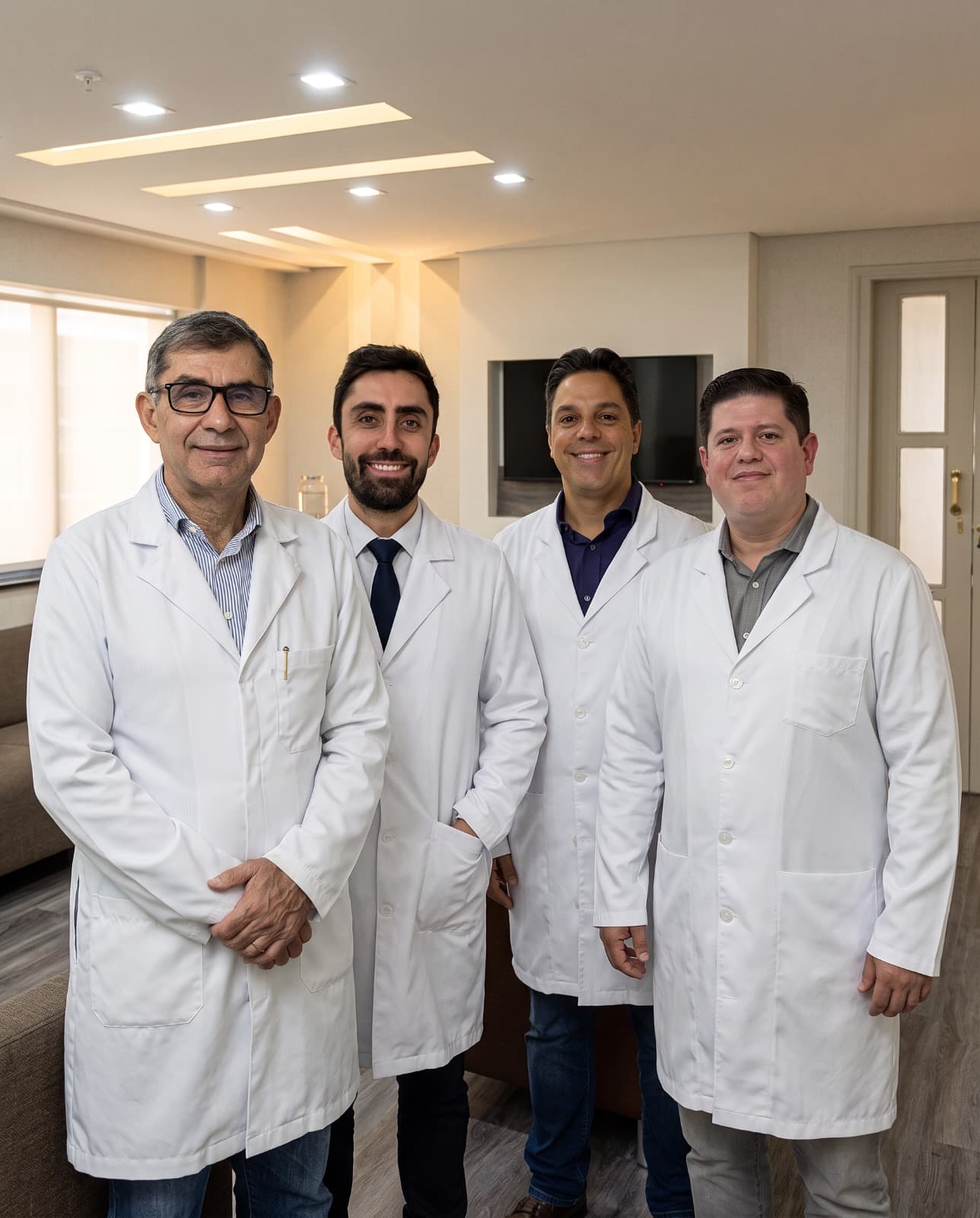 Equipe médica do consultório Dr. Carlos Del Roy no Itaim Bibi, em São Paulo.